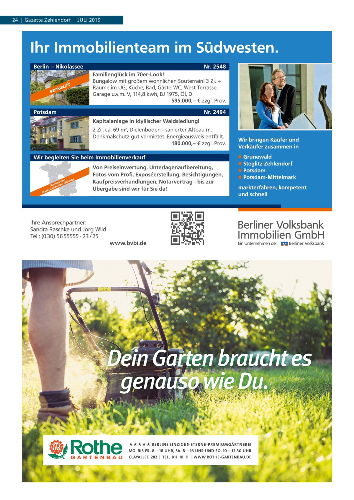 24  |  Gazette Zehlendorf  |  Juli 2019