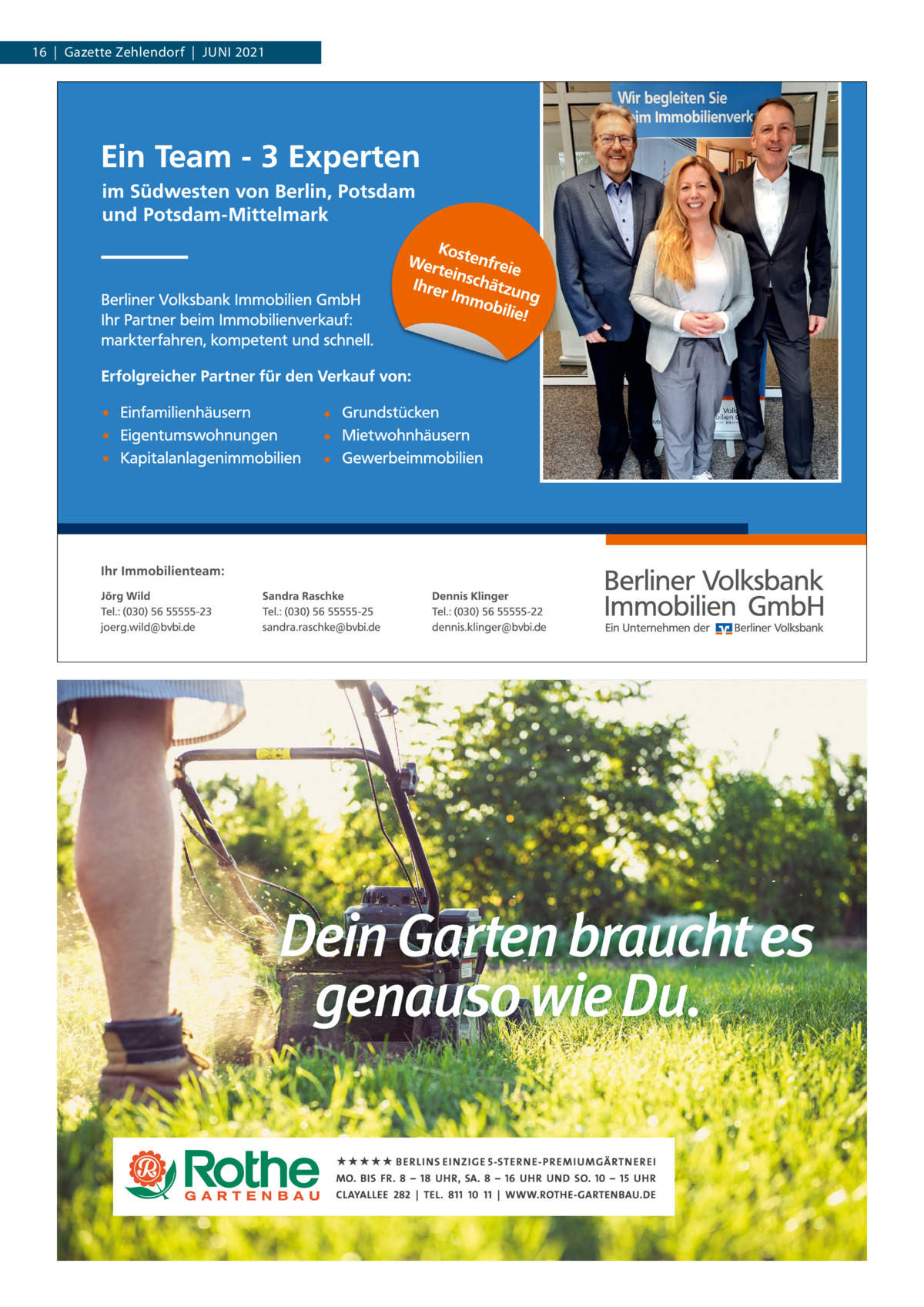 16  |  Gazette Zehlendorf  |  Juni 2021