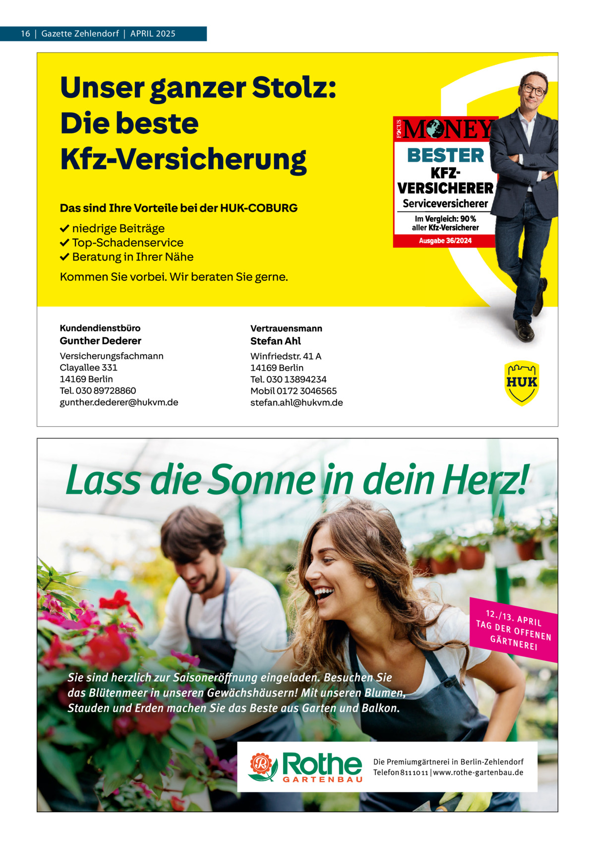 16  |  Gazette Zehlendorf  |  APRIL 2025