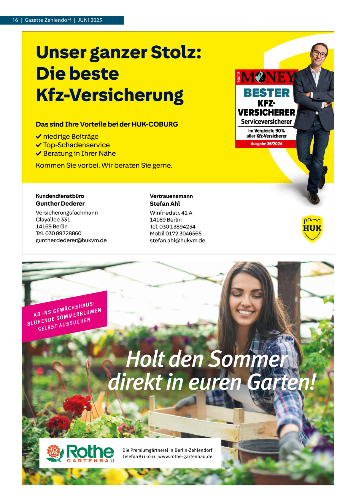 16  |  Gazette Zehlendorf  |  Juni 2025