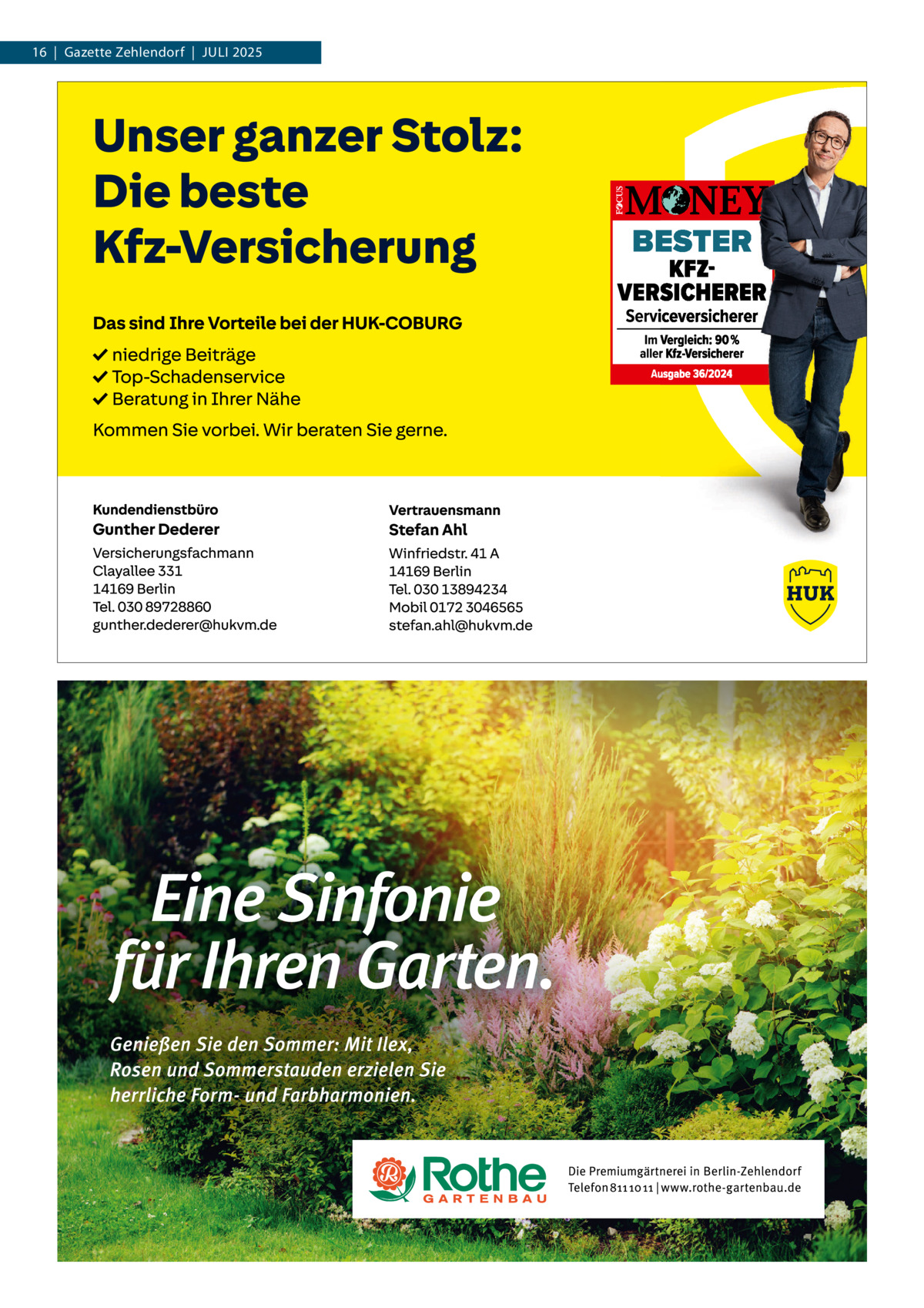 16  |  Gazette Zehlendorf  |  Juli 2025