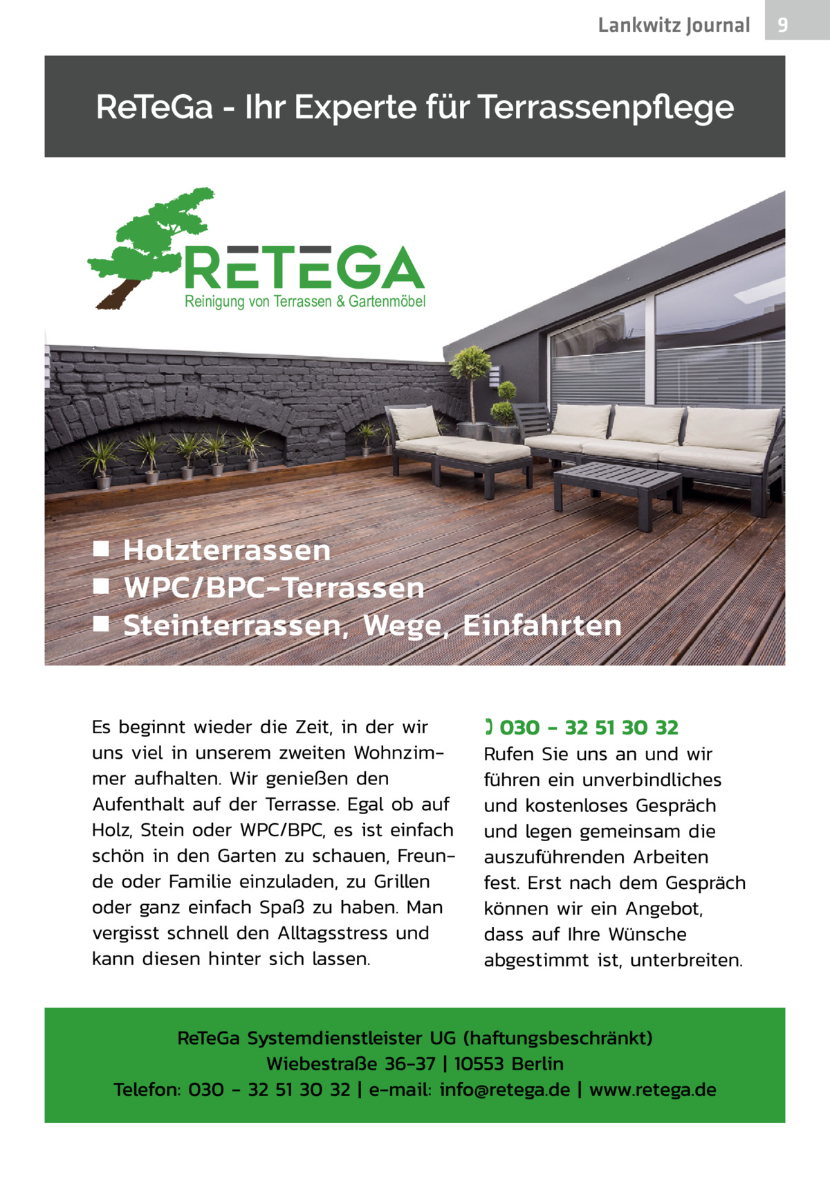 Lankwitz Journal  Reinigung von Terrassen & Gartenmöbel  9