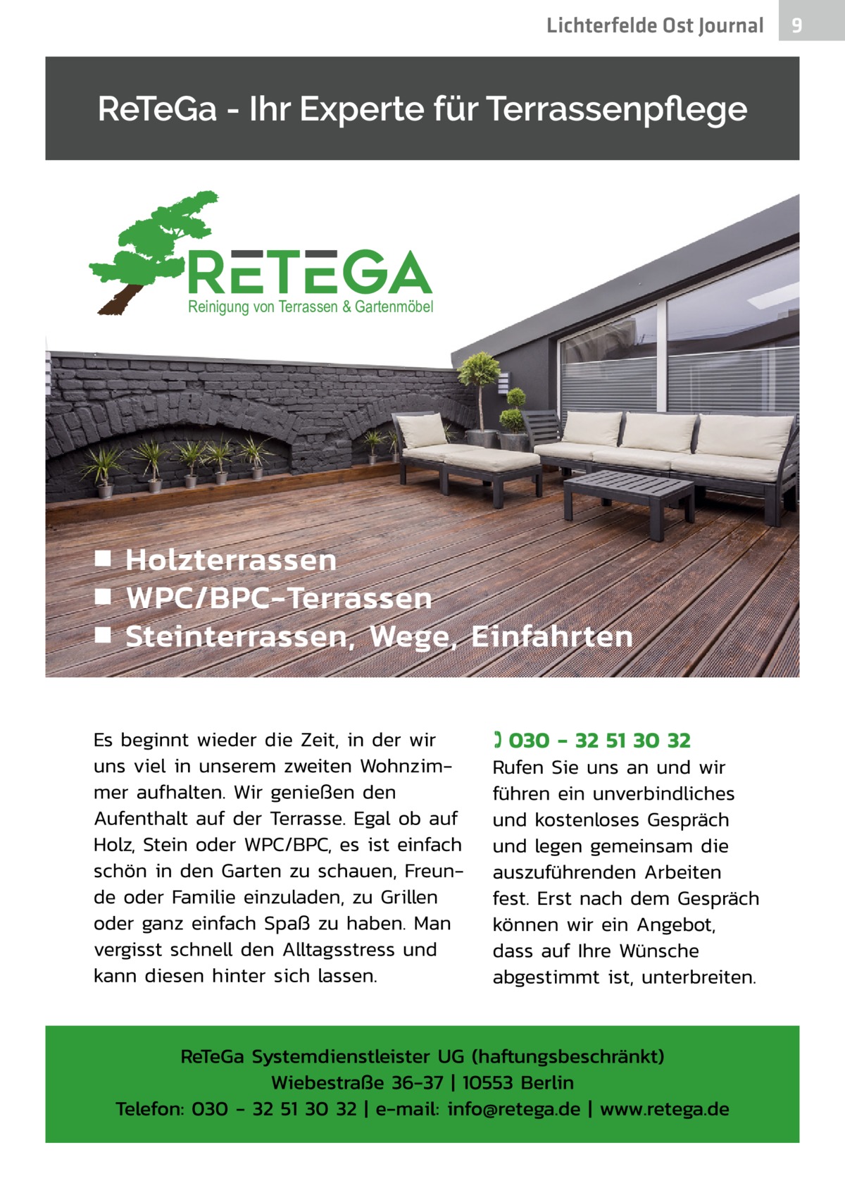 Lichterfelde Ost Journal  Reinigung von Terrassen & Gartenmöbel  9