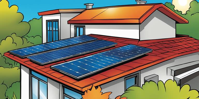 Solaranlage auf dem Dach